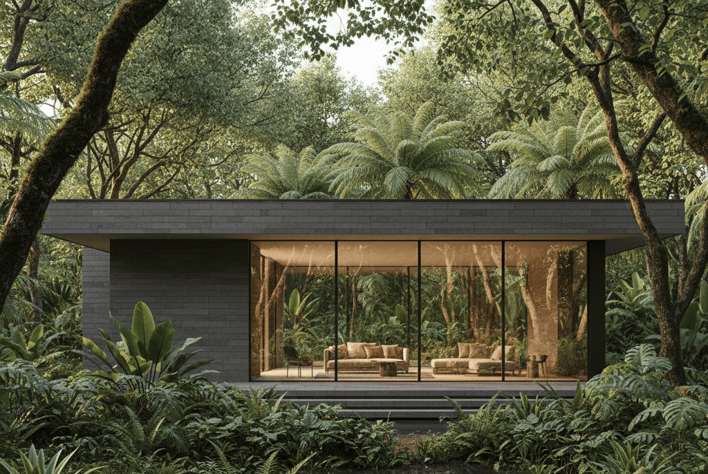 DIY kit home built with insulated panels, modern modular prefabricated housing solution