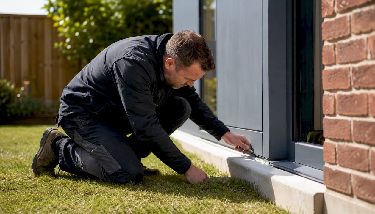 Hand inspecting modular extension sealant joint