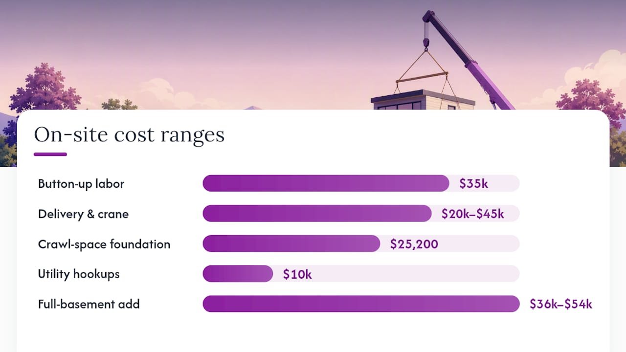 Modular construction cost breakdown diagram
