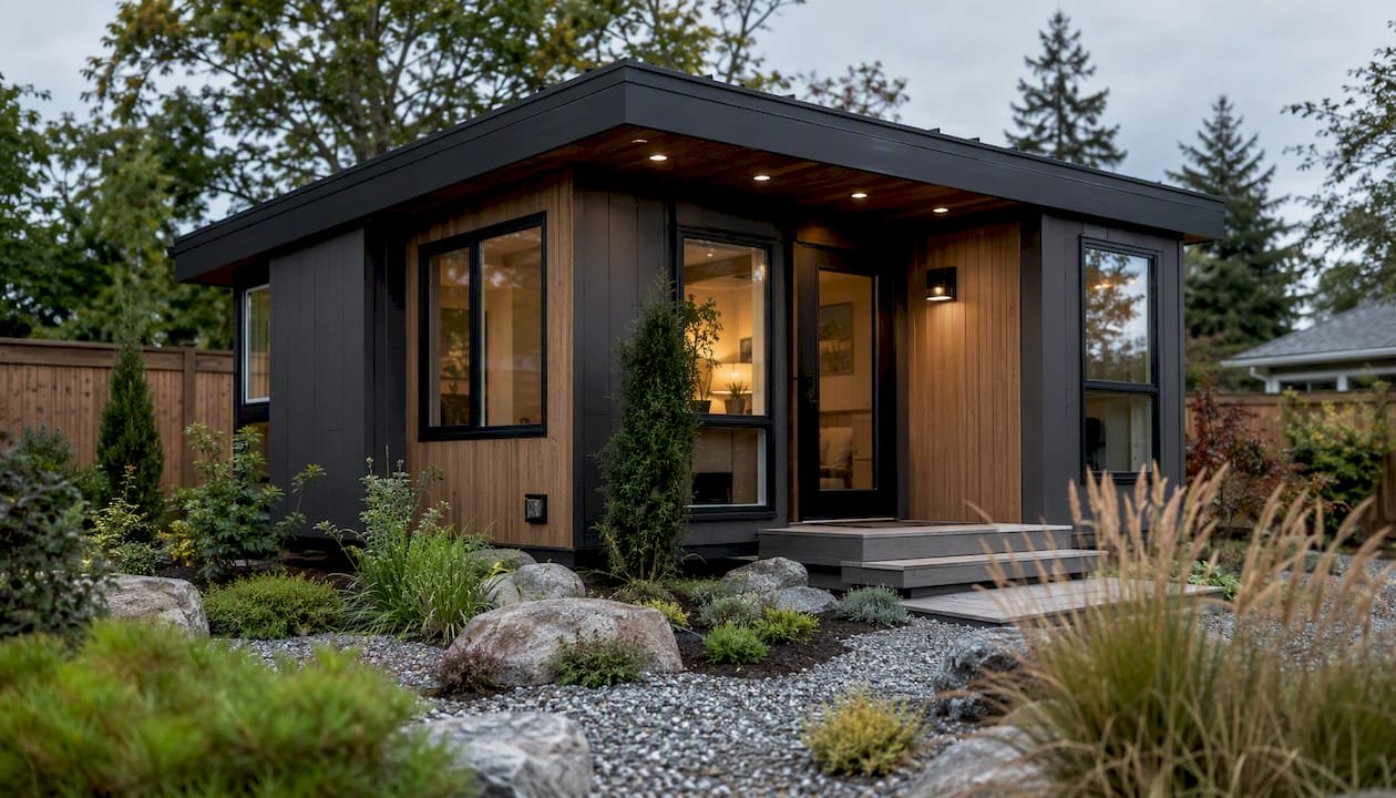 Small modern accessory dwelling unit exterior
