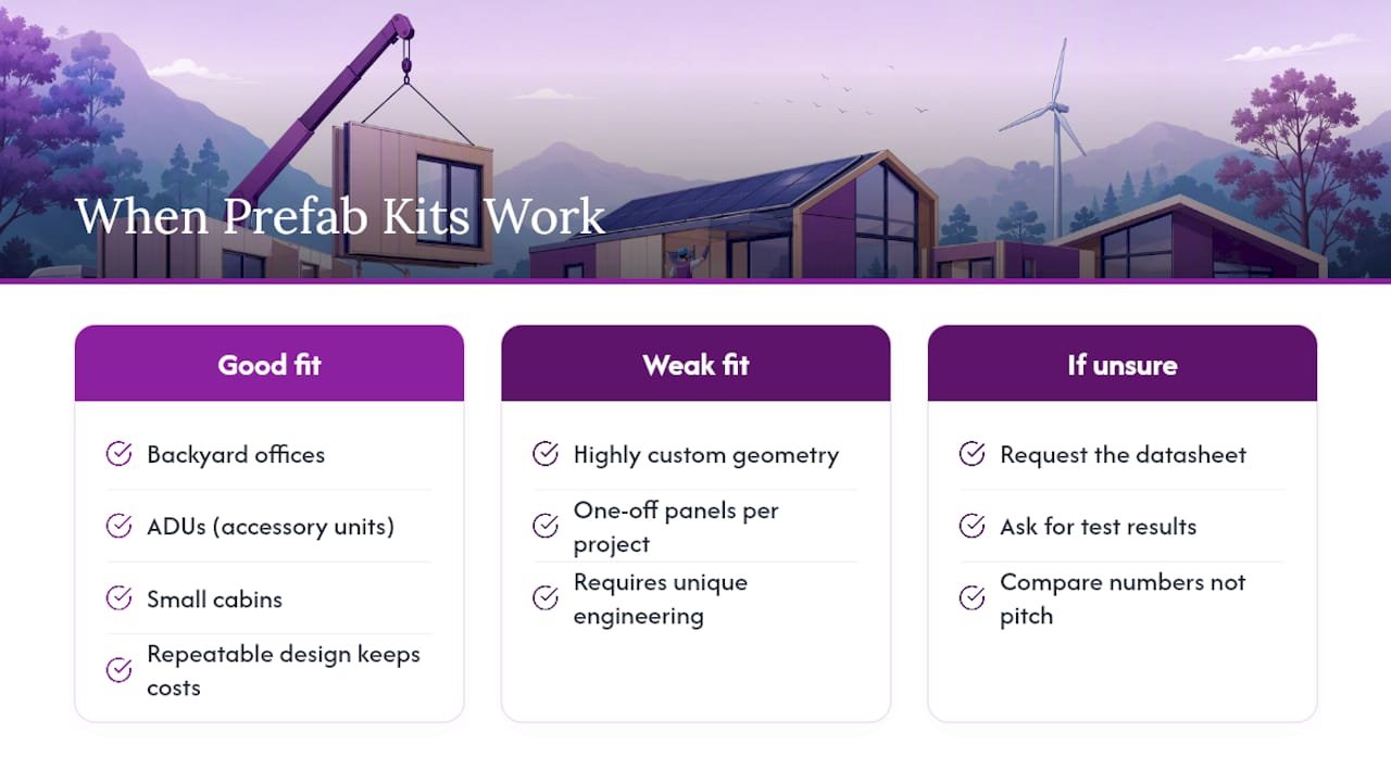When Prefab Kits Make Sense, and When They Don't — overview diagram