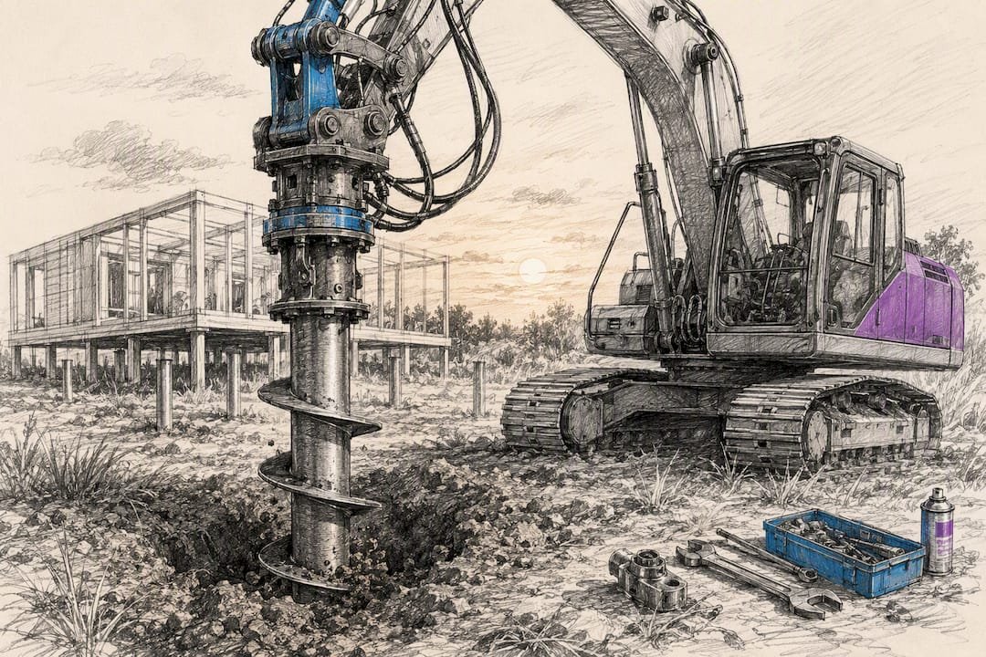 Hydraulic installation of helical screw piles