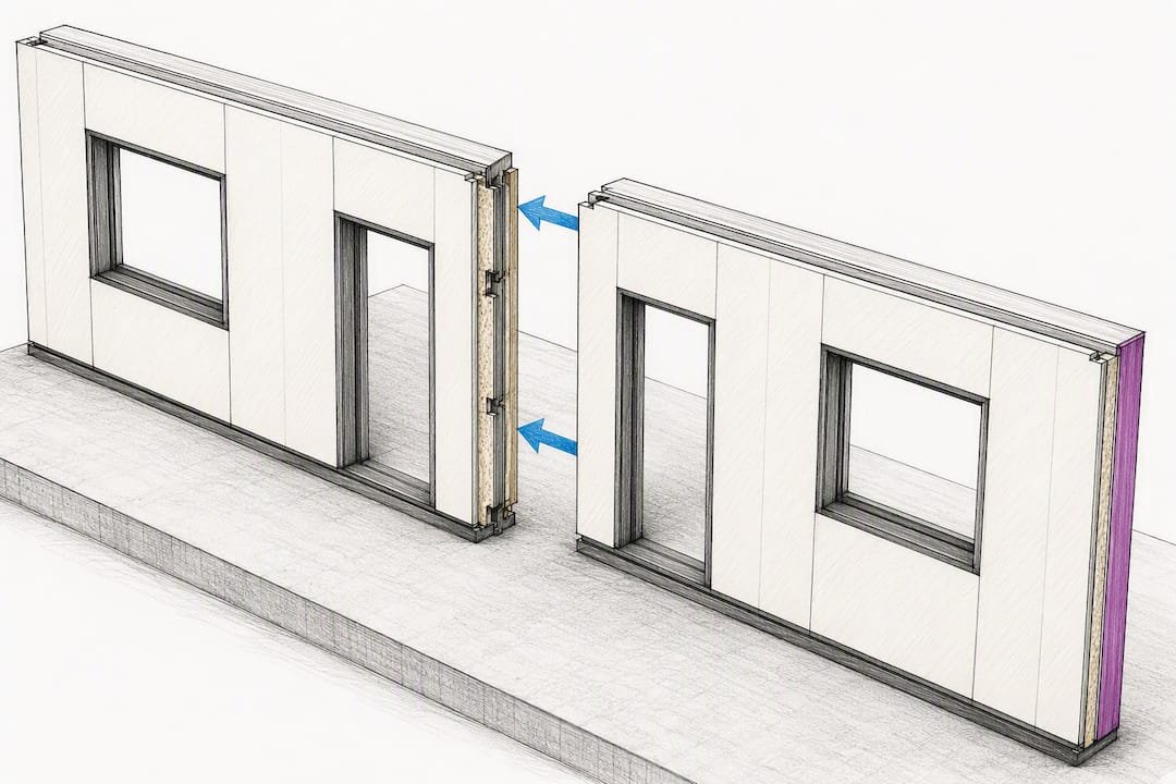 Aligned modular wall openings illustration
