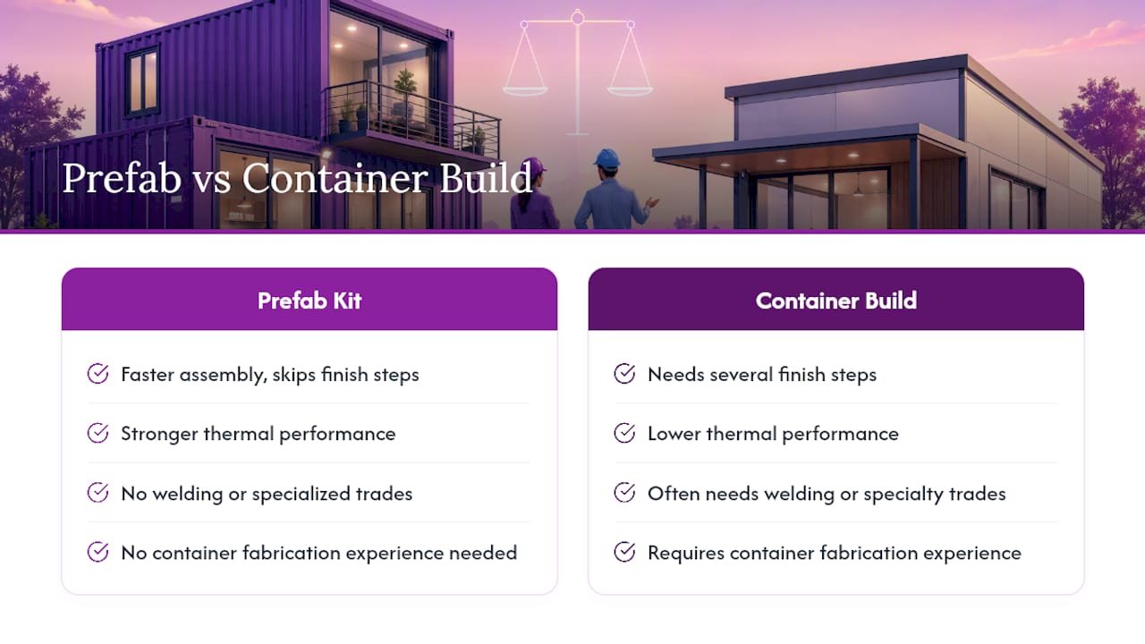 When a Prefab Panel Kit Makes More Sense — overview diagram