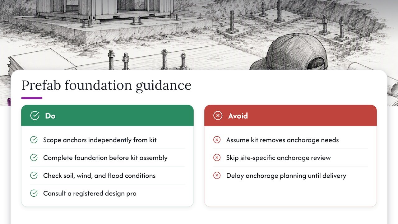 Where prefab modular foundations simplify the decision — overview diagram