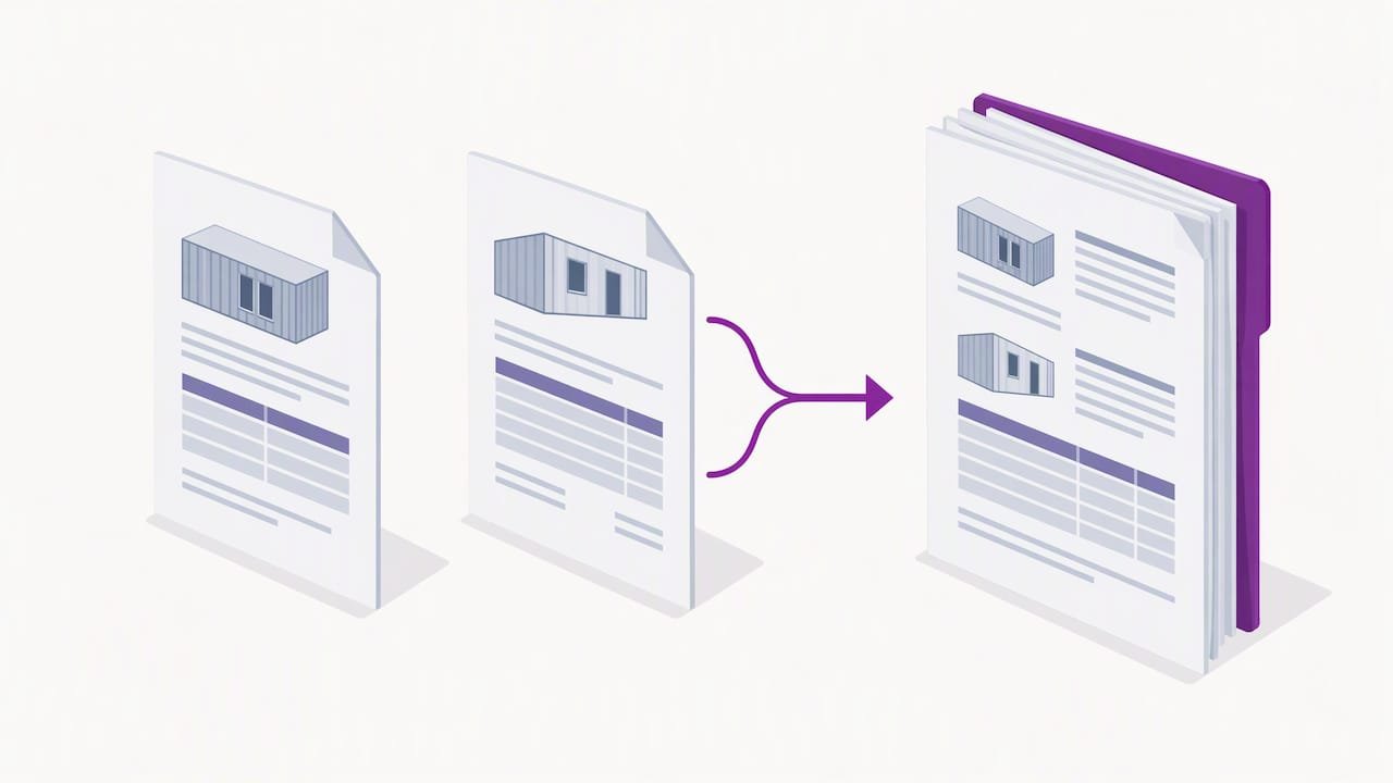 Specification sheet and quote combined into one packet